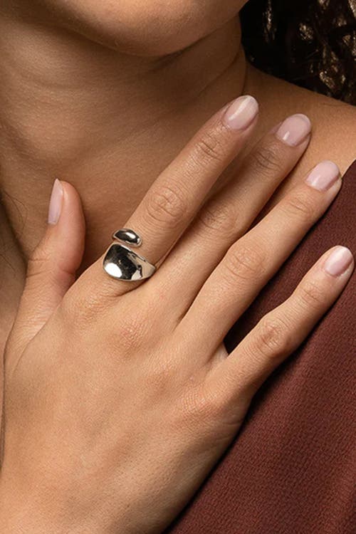 Bearfruit Jewelry Shirley Adjustable Statement Ring In Silver