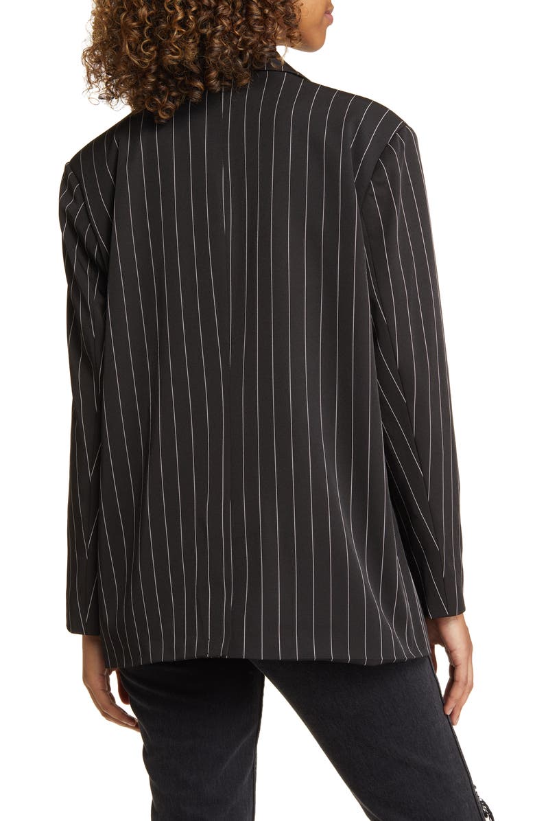 Noisy may Wednesday Pinstripe Oversize Blazer, Alternate, color, 