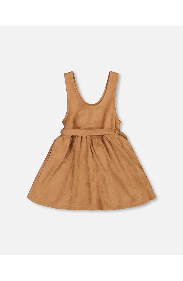 Deux par Deux Stretch Suede Effect Jumper with Llama Bag, Alternate, color, Light Pecan Brown