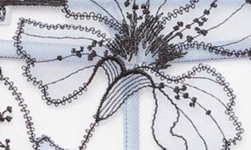 Fleur Du Mal Harper Embroidered G-string In Crystal Blue