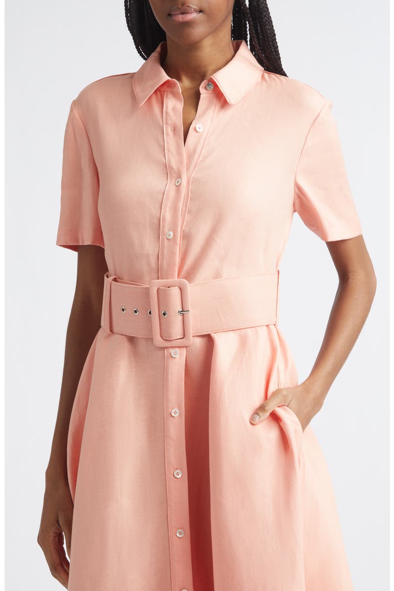 Jean Linen Blend Shirtdress, Alternate, color, SHERBERT