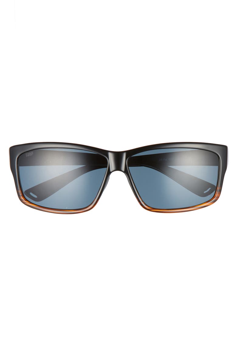Cut 60mm Polarized Sunglasses, Alternate, color, SHINY COCONUT FADE/ GREY