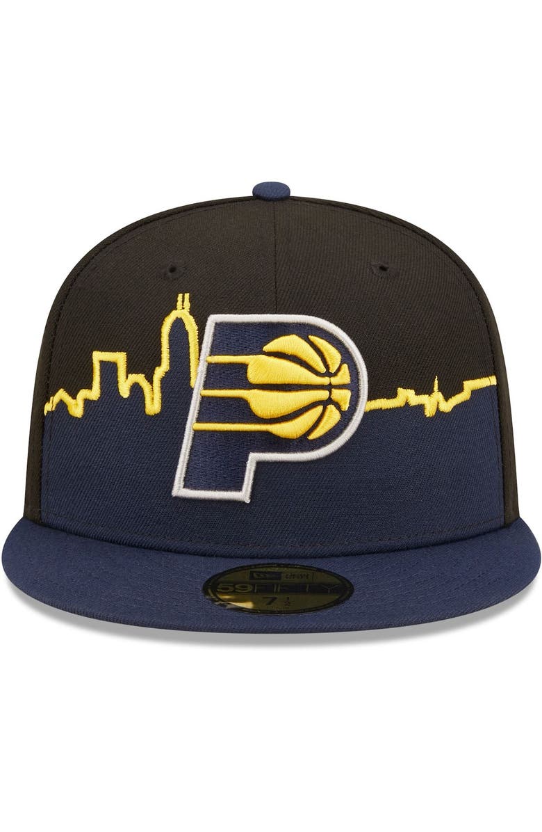 New Era Men's New Era Navy/Black Indiana Pacers 2022 Tip-Off 59FIFTY Fitted Hat, Alternate, color,