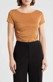 Love By Design Rashia Side Ruched Crop Top