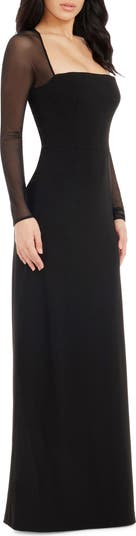 Maxwell Square Neck Long Sleeve Gown