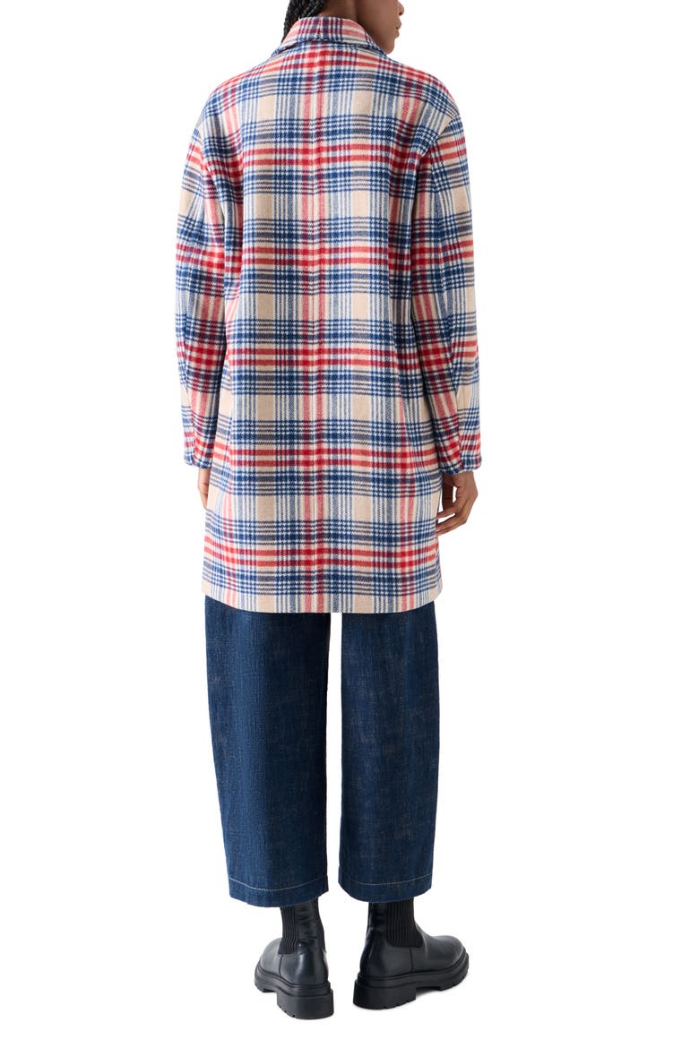 Lumberjack Plaid Wool Blend Coat, Alternate, color, CASHEW-MULTICOLOR