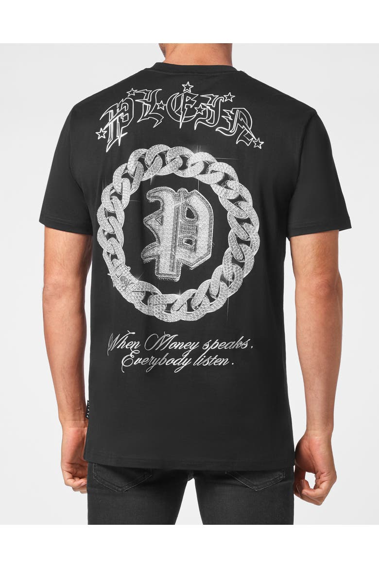 T-Shirt Round Neck Men, Alternate, color, black