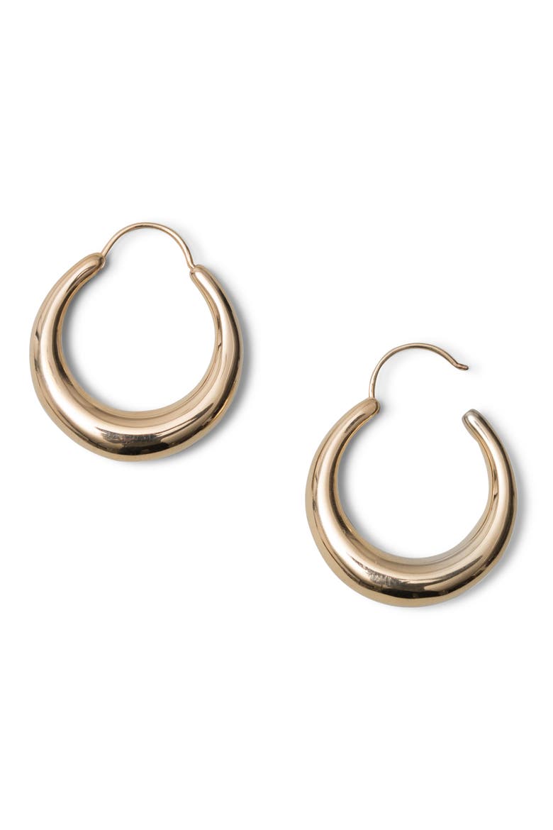 Large Snake Polished Vermeil Earrings, Main, color, POLISHED VERMEIL