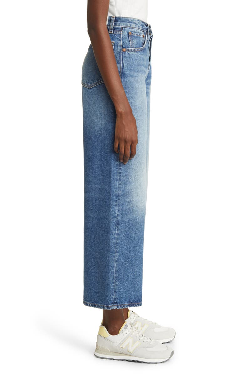 Re/Done Wide Leg Crop Nonstretch Jeans, Alternate, color, 