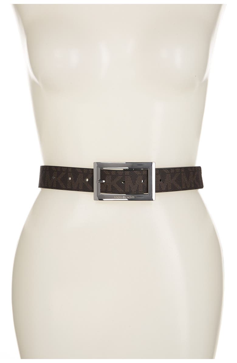 Michael Kors Logo Reversible Belt, Alternate, color, 