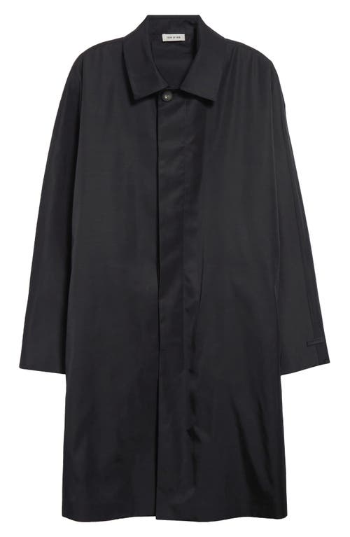 Fear Of God Black Nylon Wool Car Coat In Black