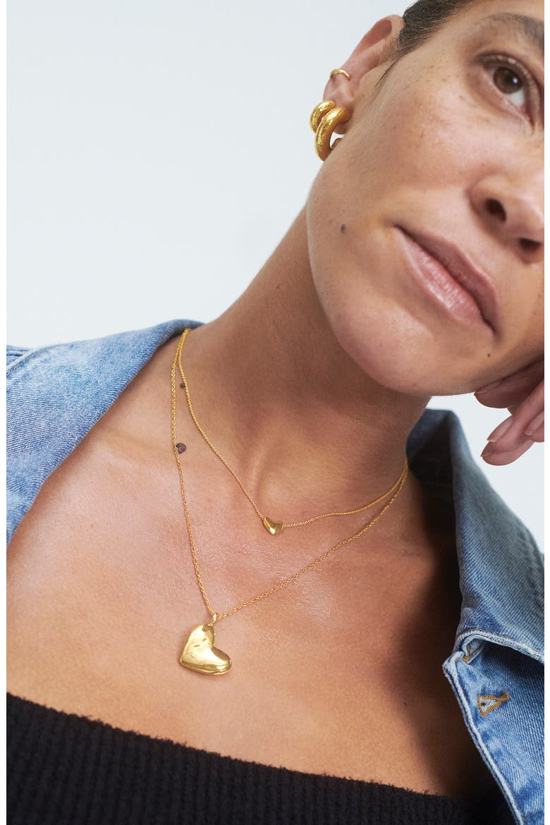 Heart Locket Pendant Necklace, Alternate, color, YELLOW GOLD