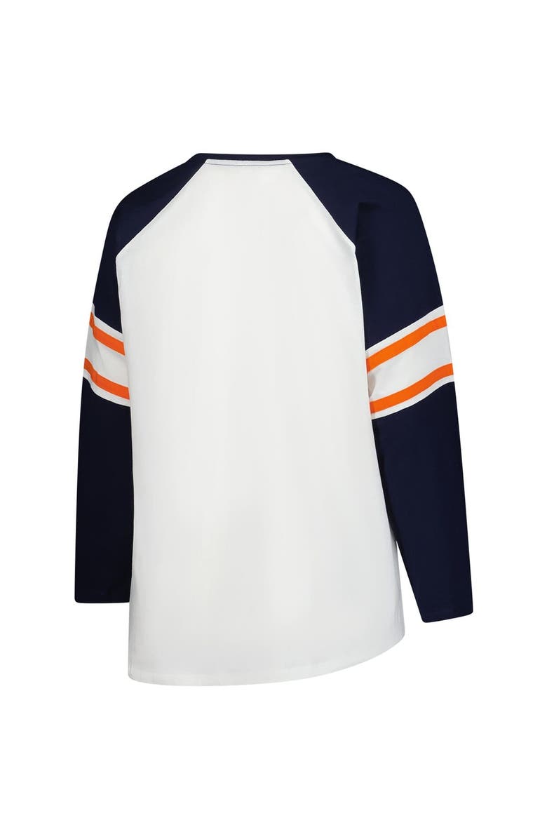 FANATICS Women's Fanatics White Chicago Bears Plus Size Redzone Lace Up Long Sleeve T-Shirt, Alternate, color, White