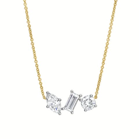 Selara 14K Gold Lab Grown Diamond Necklace - 1.5 Ct