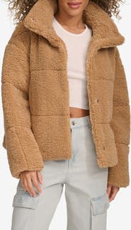 Levi's Quilted Faux Fur Short Teddy Jacket
