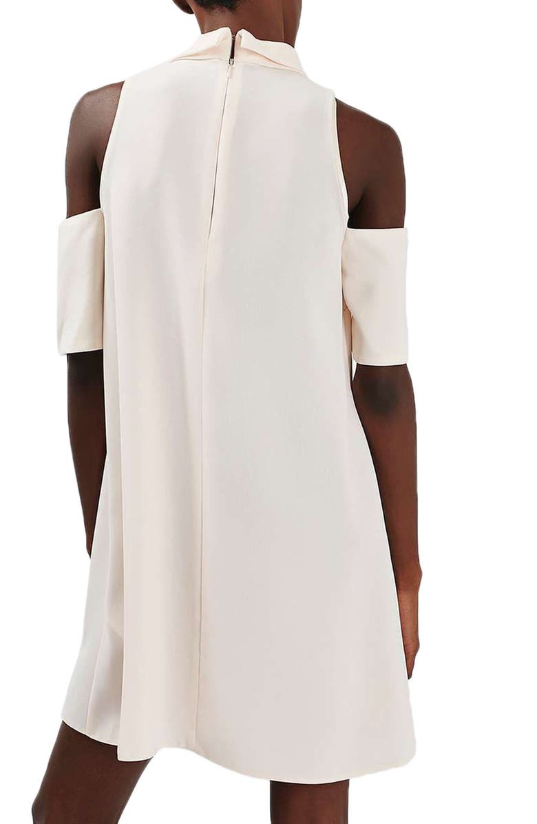 Topshop Cold Shoulder Keyhole Dress, Alternate, color, 