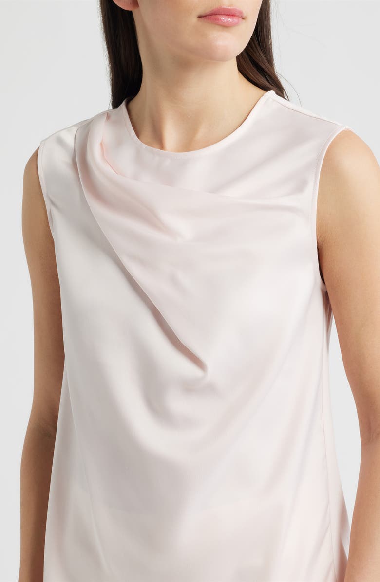 Anne Klein Asymmetric Sleeveless Cowl Neck Top, Alternate, color, Soft Blossom