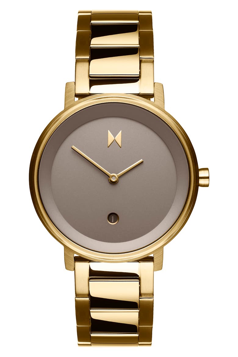 MVMT Signature Bracelet Watch, 34mm, Main, color, GOLD/ TAUPE/ GOLD