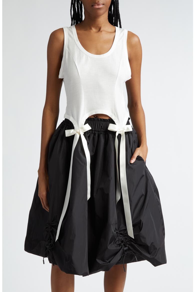 Easy Bow Tails Cotton Tank, Main, color, IVORY