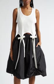 Simone Rocha Easy Bow Tails Cotton Tank