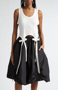 Simone Rocha Easy Bow Tails Cotton Tank