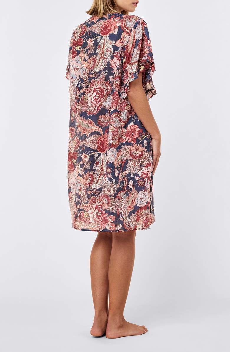 Papinelle Ella Frill Nightie Nightgown, Alternate, color, Blue Indigo