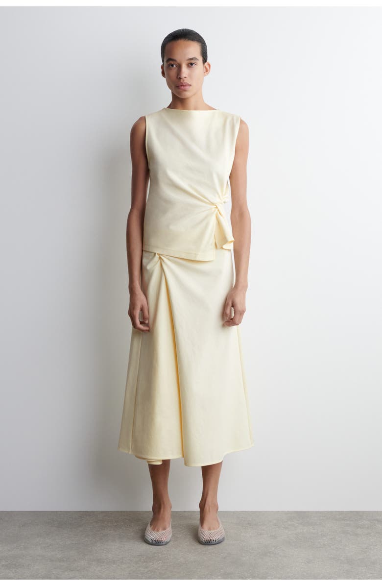 COS Twist-Detail Top, Alternate, color, Butter Yellow