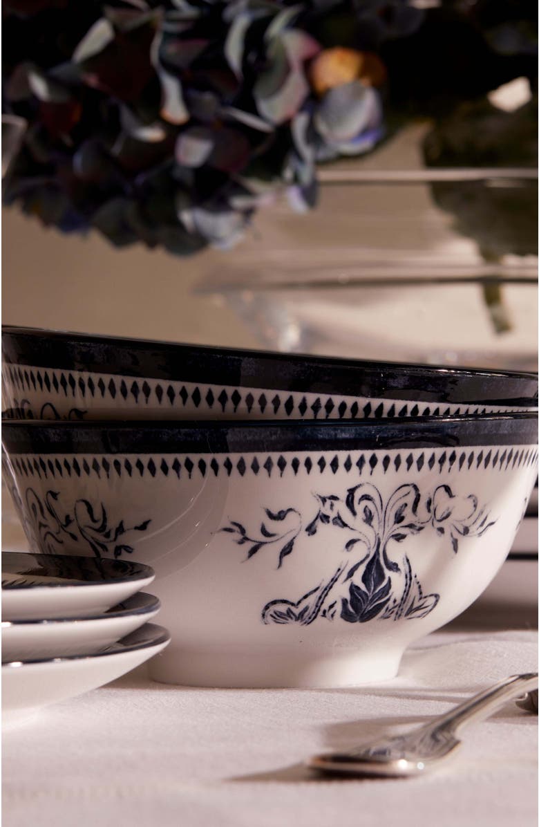 LEMIEUX ET CIE Bruges Porcelain 16-Piece Dinnerware Set, Alternate, color, Blue