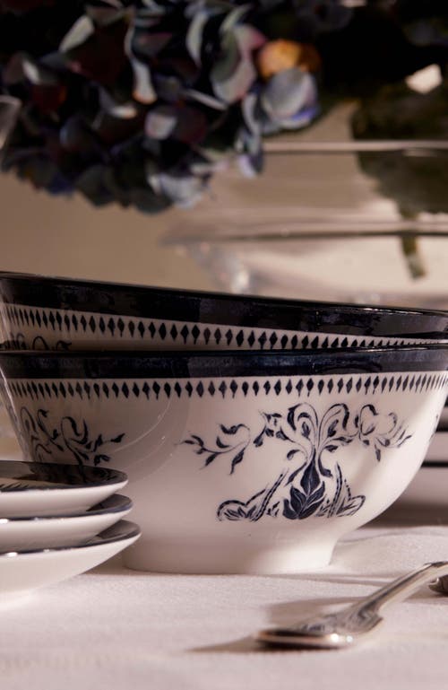 Lemieux Et Cie Bruges Porcelain 16-piece Dinnerware Set In Blue