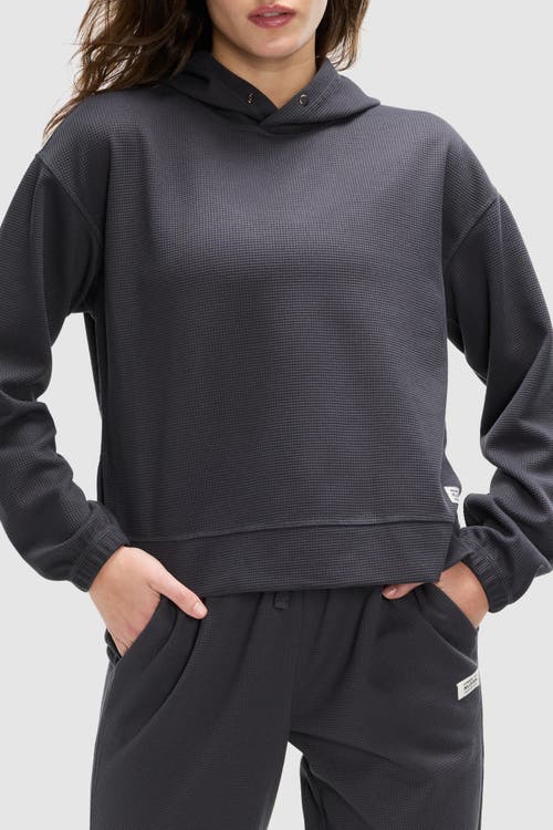 Peloton Waffle Snap Pull Over Hoodie In Slate