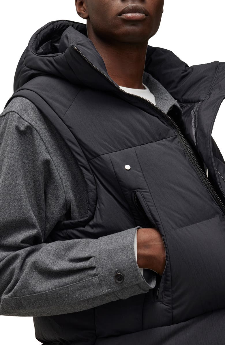 Y-3 Hooded Insulated Down Puffer Vest, Alternate, color, 