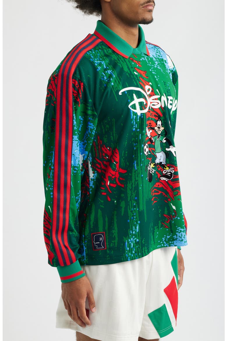 x Brain Dead Disney Long Sleeve Jersey, Alternate, color, RED/ BOLD GREEN/ BLUE