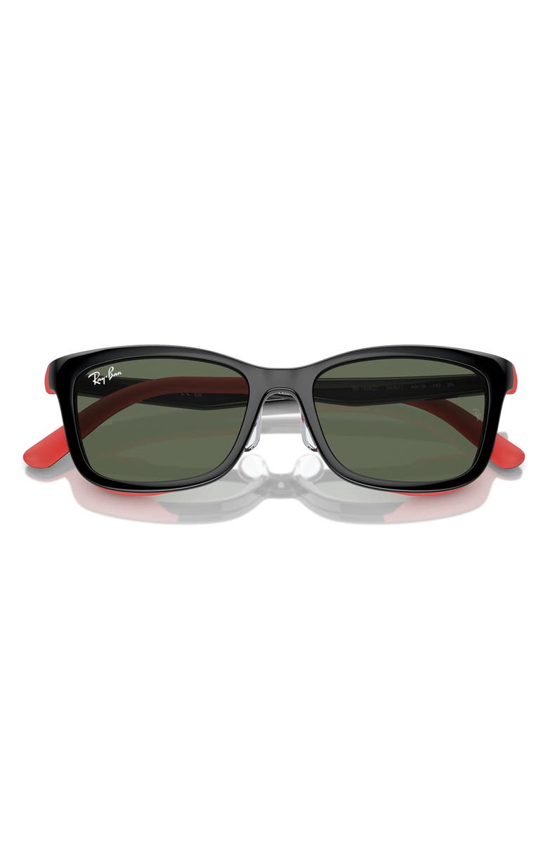 Ray-Ban Kids' 49mm Rectangular Optical Glasses & Clip-On Sunglasses, Alternate, color, Red Multi