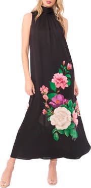 Ted Baker Anna Placed Floral High Neck Maxi Dress