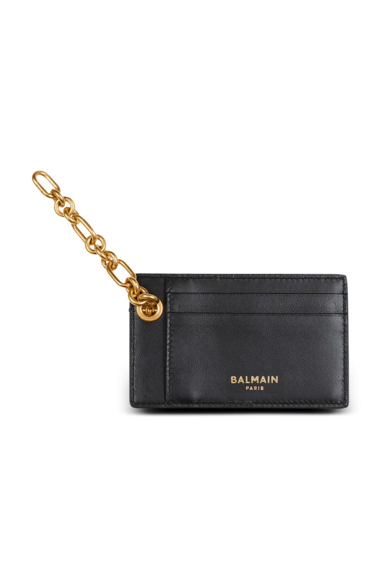 Pulse monogram jacquard card holder, Main, color, black