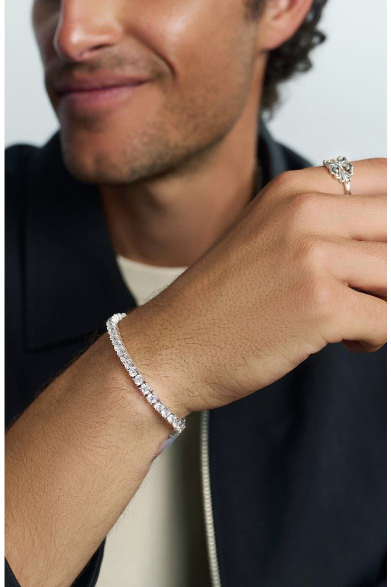 Tennis Bracelet, Alternate, color, Silver