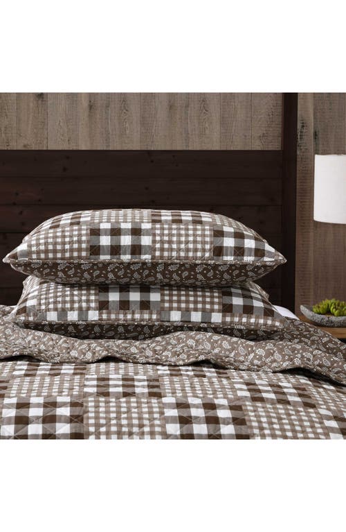 EDDIE BAUER EDDIE BAUER GINGHAM PATCHWORK REVERSIBLE QUILT SET