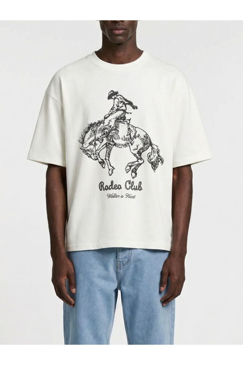 Rodeo Horse Short Sleeve T-Shirt, Main, color, Off-white