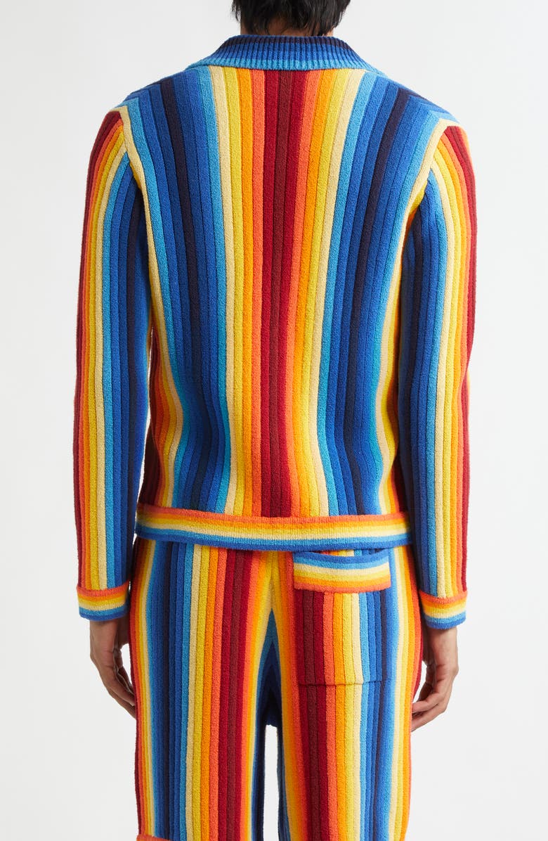 Casablanca Gradient Stripe Terry Cloth Jacket, Alternate, color, Blue Multi