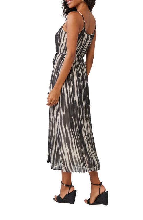 BELLA DAHL BELLA DAHL ABSTRACT STRIPE MIDI DRESS 