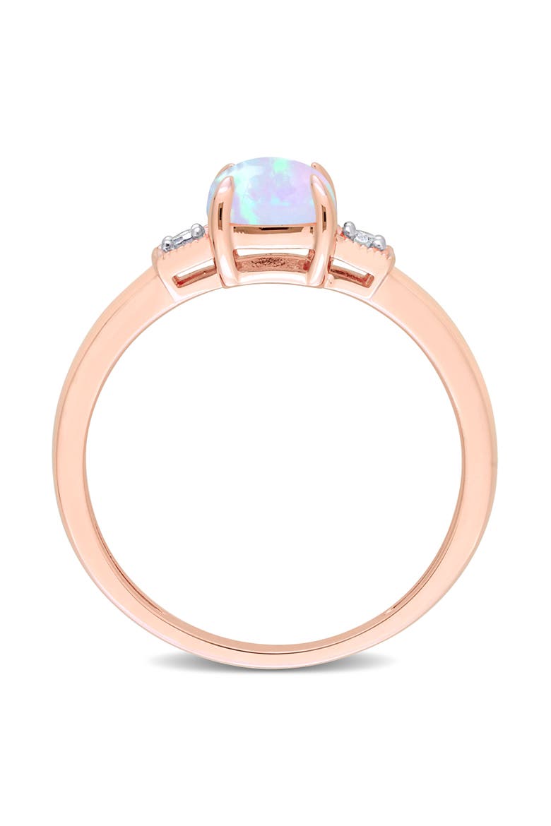 Opal & Diamond Cushion Ring 10k, Alternate, color, Opal