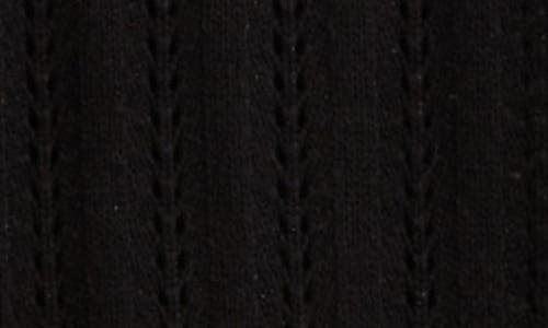 Nordstrom Kids' Open Stitch V-neck Cardigan In Black