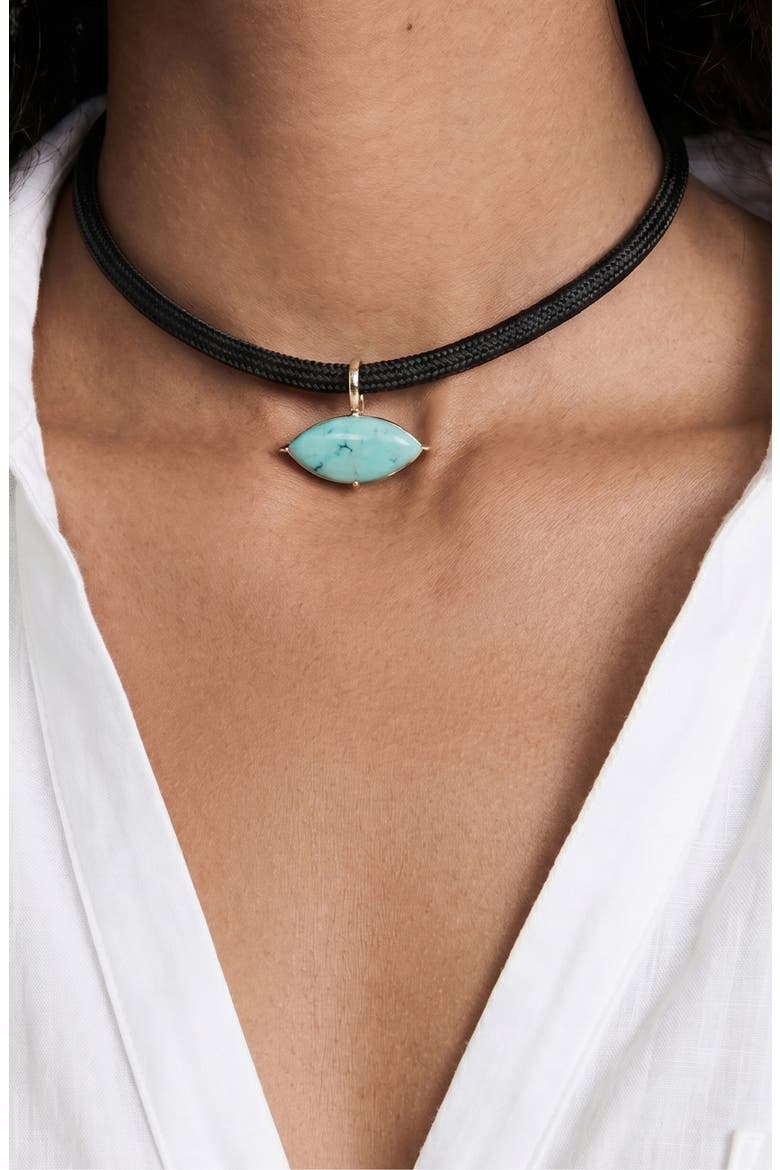 Statement Marquise Crystal Choker, Alternate, color, TURQUOISE