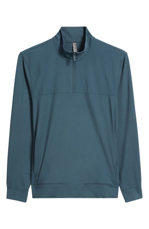 Zella Live In Hybrid Quarter Zip Pullover In Blue
