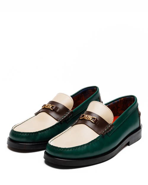 Naked Wolfe Roma Leather Loafer In Green