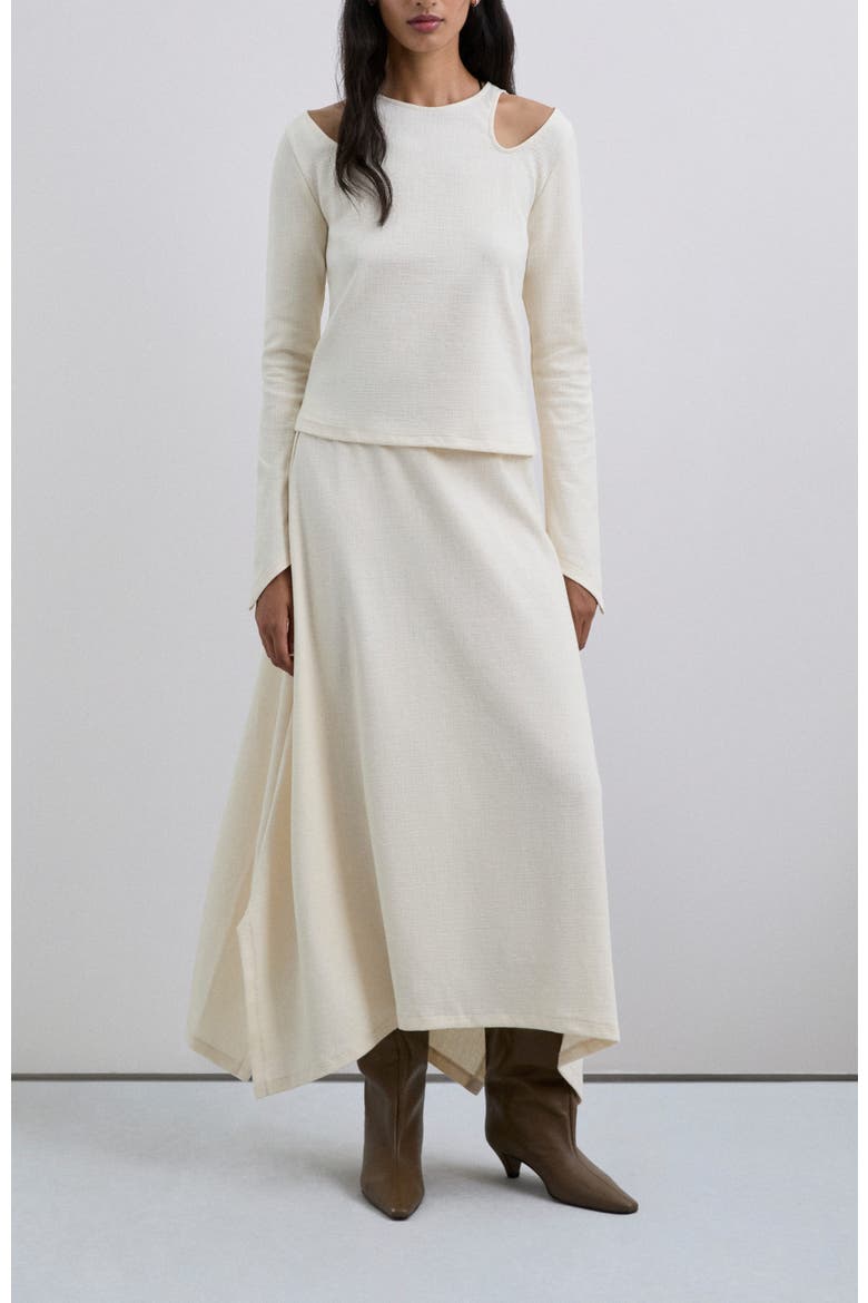 Interlock Skirt, Alternate, color, Ecru