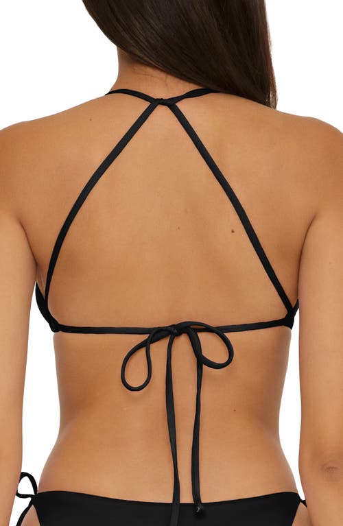 Becca Color Code Wraparound Triangle Bikini Top In Black