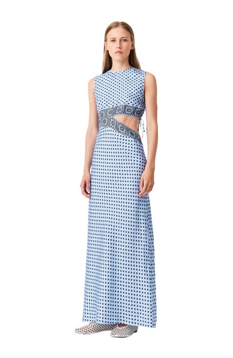 Patterned cutaway dress
