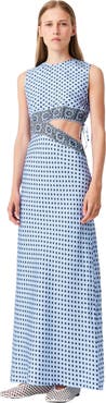 maje Patterned cutaway dress