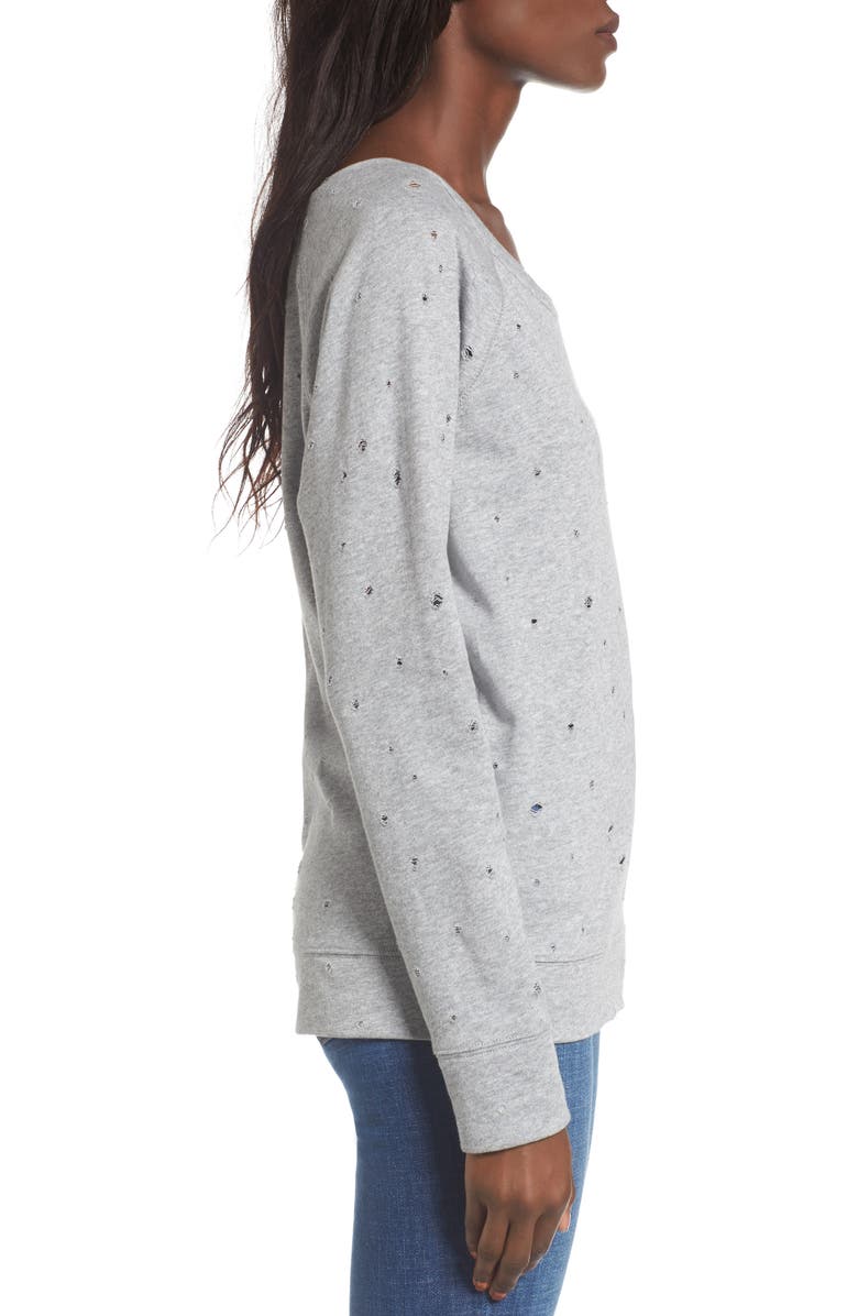 Love, Fire Holey Sweatshirt, Alternate, color, 